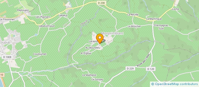 localisation de l'entreprise MONSIEUR STEPHANE LARRUE  MONPRIMBLANC