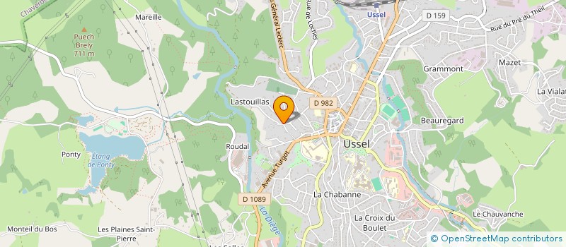 localisation de l'entreprise MONSIEUR STEPHANE LAUJAC à USSEL