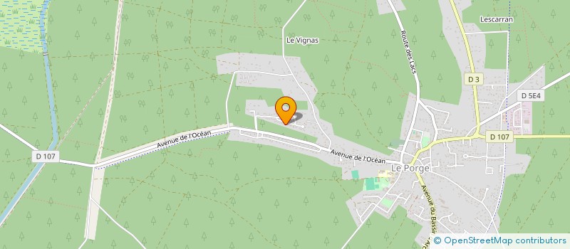 localisation de l'entreprise MONSIEUR STEPHANE LAVESQUE  LE PORGE