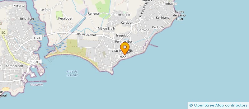 localisation de l'entreprise MONSIEUR STEPHANE LE BIHAN  LOCTUDY