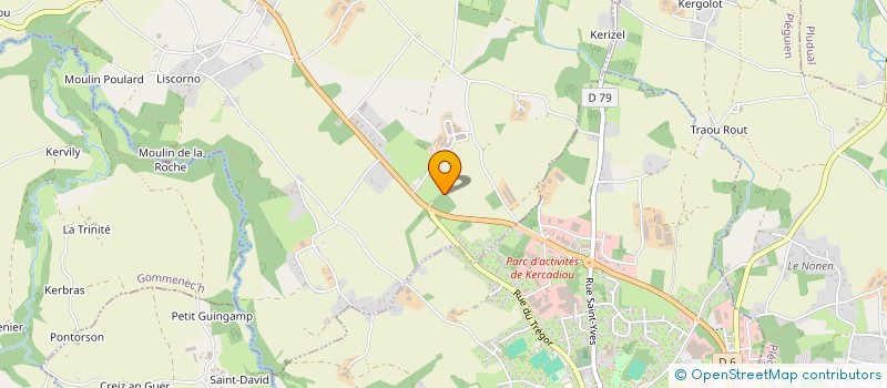 localisation de l'entreprise MONSIEUR STEPHANE LE BLANC  PLEGUIEN