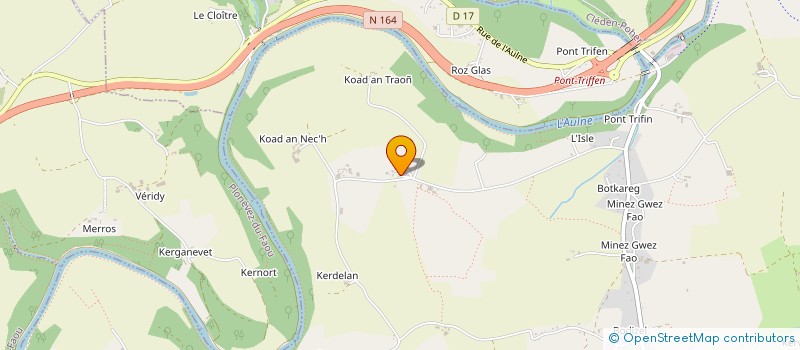 localisation de l'entreprise MONSIEUR STEPHANE LE BRUN  SPEZET