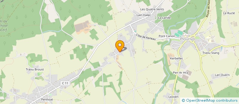 localisation de l'entreprise MONSIEUR STEPHANE LE CHAPELAIN  PLOURIVO