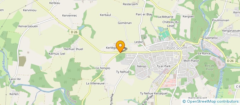 localisation de l'entreprise MONSIEUR STEPHANE LE PROVOST à PONT-SCORFF