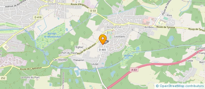 localisation de l'entreprise MONSIEUR STEPHANE LECHAUDEE-CORBAY  SOORTS-HOSSEGOR