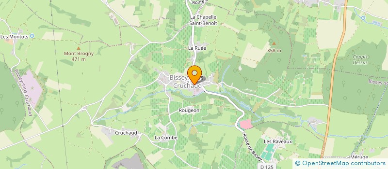 localisation de l'entreprise MONSIEUR STEPHANE LEGROUX  BISSEY-SOUS-CRUCHAUD