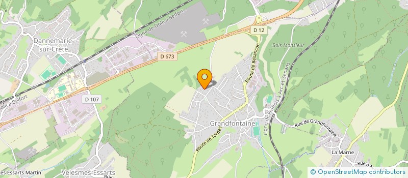 localisation de l'entreprise MONSIEUR STEPHANE LEULLIEZ  GRANDFONTAINE