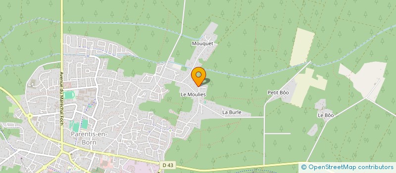 localisation de l'entreprise MONSIEUR STEPHANE LEVEN  PARENTIS-EN-BORN