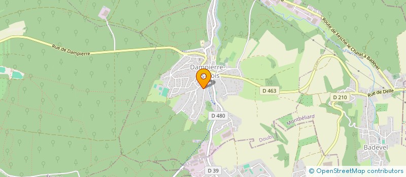 localisation de l'entreprise MONSIEUR STEPHANE MAQUET à DAMPIERRE-LES-BOIS