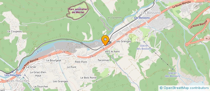 localisation de l'entreprise MONSIEUR STEPHANE MARIN CUDRAZ  CHAMONIX-MONT-BLANC