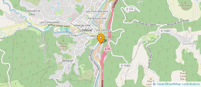 localisation de l'entreprise MONSIEUR STEPHANE MAS  LODEVE