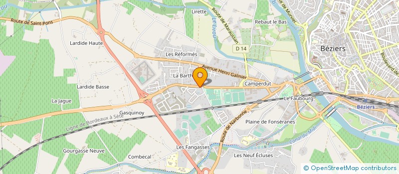 localisation de l'entreprise MONSIEUR STEPHANE MASUEZ  BEZIERS