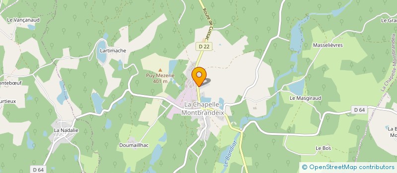 localisation de l'entreprise MONSIEUR STEPHANE MAZIERES  LA CHAPELLE-MONTBRANDEIX