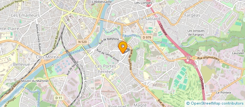 localisation de l'entreprise MONSIEUR STEPHANE MERLE à LIMOGES