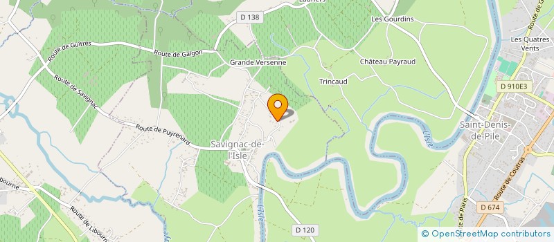 localisation de l'entreprise MONSIEUR STEPHANE MORETTO  SAVIGNAC-DE-L'ISLE