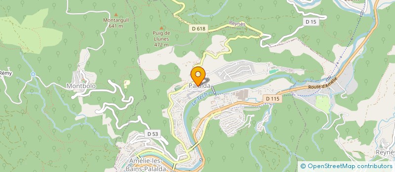 localisation de l'entreprise MONSIEUR STEPHANE MORILLIERE  AMELIE-LES-BAINS-PALALDA