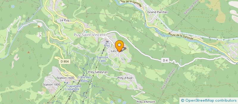 localisation de l'entreprise MONSIEUR STEPHANE MOUTARD  VALLOUISE-PELVOUX