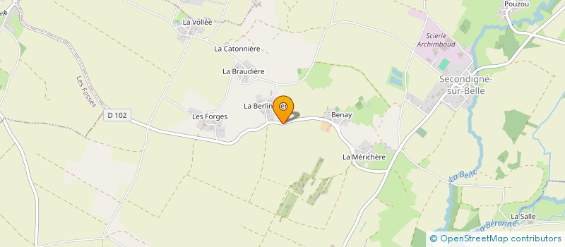 localisation de l'entreprise MONSIEUR STEPHANE NAUD  SECONDIGNE-SUR-BELLE