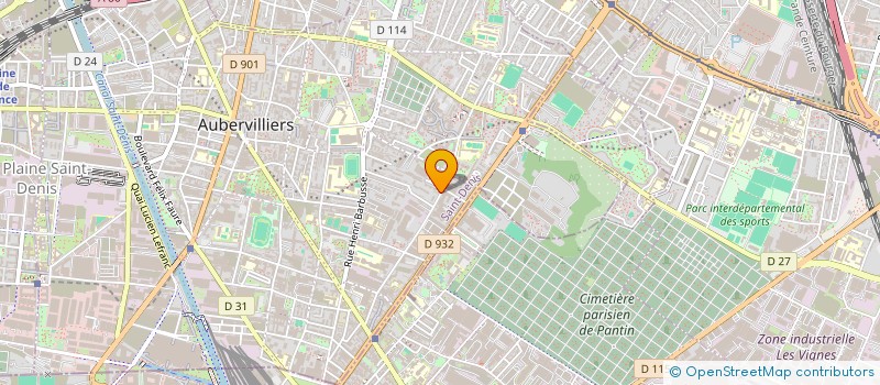 localisation de l'entreprise MONSIEUR STEPHANE NENADOVIC  AUBERVILLIERS