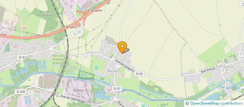 localisation de l'entreprise MONSIEUR STEPHANE OLLAGNIER  ATHIES