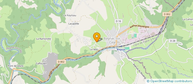 localisation de l'entreprise MONSIEUR STEPHANE OUVRIER à BAGNAC-SUR-CELE