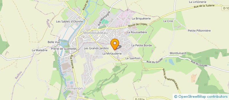 localisation de l'entreprise MONSIEUR STEPHANE PECNARD  MONDOUBLEAU