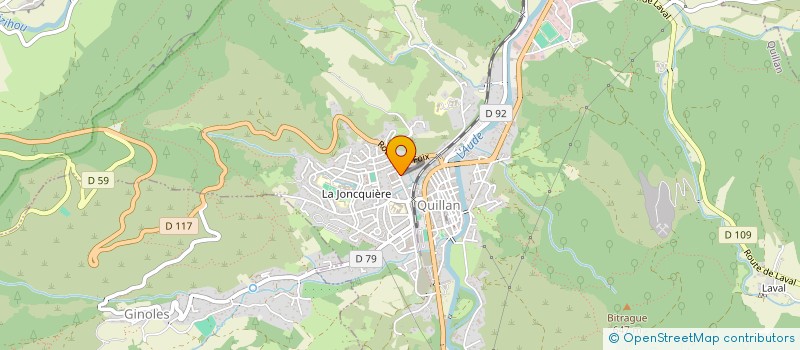 localisation de l'entreprise MONSIEUR STEPHANE PEILLE  QUILLAN