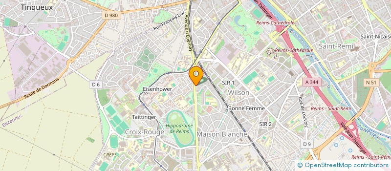 localisation de l'entreprise MONSIEUR STEPHANE PELTRIAUX  REIMS