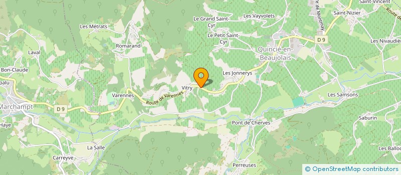 localisation de l'entreprise MONSIEUR STEPHANE PERRAS  QUINCIE-EN-BEAUJOLAIS