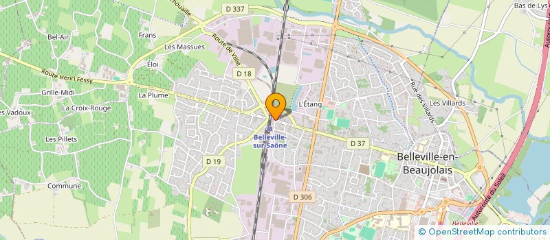 localisation de l'entreprise MONSIEUR STEPHANE PERRAUD  BELLEVILLE-EN-BEAUJOLAIS