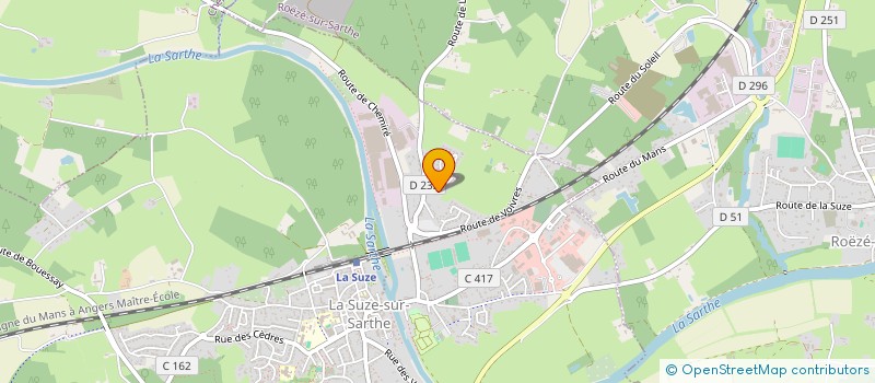 localisation de l'entreprise MONSIEUR STEPHANE PERROUX  LA SUZE-SUR-SARTHE