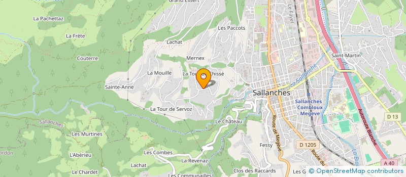 localisation de l'entreprise MONSIEUR STEPHANE PESENTI  SALLANCHES