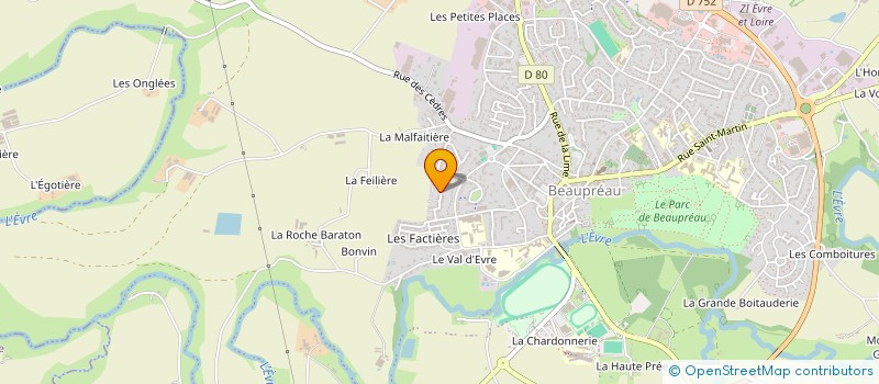 localisation de l'entreprise MONSIEUR STEPHANE PINEAU à MONTREVAULT-SUR-EVRE