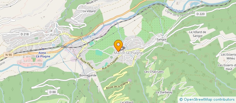 localisation de l'entreprise MONSIEUR STEPHANE POLLAK  LA PLAGNE TARENTAISE