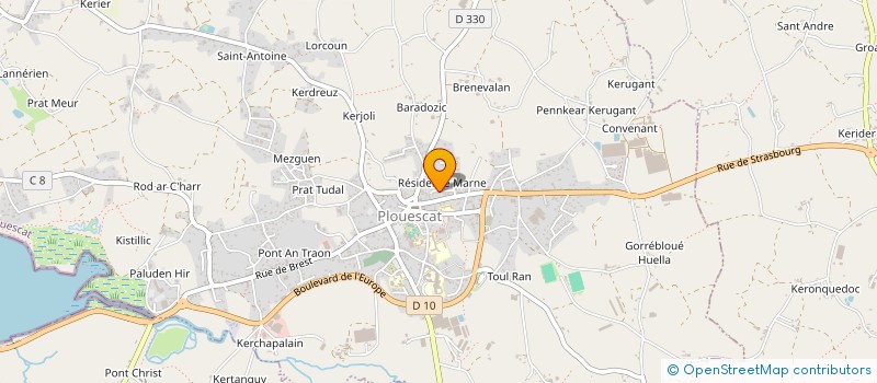 localisation de l'entreprise MONSIEUR STEPHANE POUCHIN  PLOUESCAT