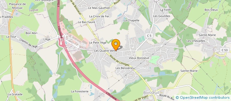 localisation de l'entreprise MONSIEUR STEPHANE POUGEAS à EYJEAUX