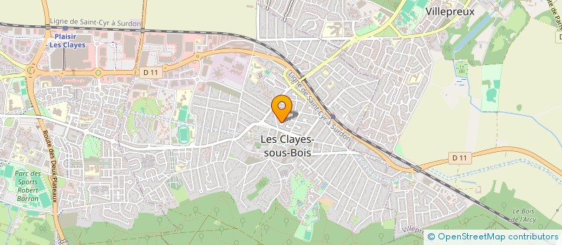 localisation de l'entreprise MONSIEUR STEPHANE POULAIN  LES CLAYES-SOUS-BOIS