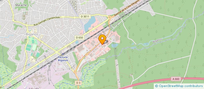 localisation de l'entreprise MONSIEUR STEPHANE POULLE  BIGANOS