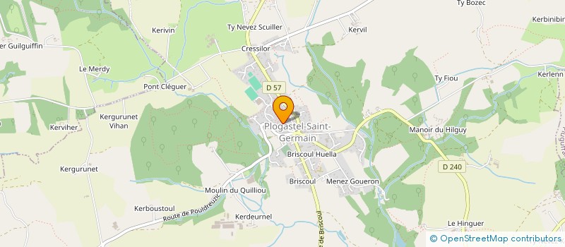 localisation de l'entreprise MONSIEUR STEPHANE POULMARC'H  PLOGASTEL-SAINT-GERMAIN