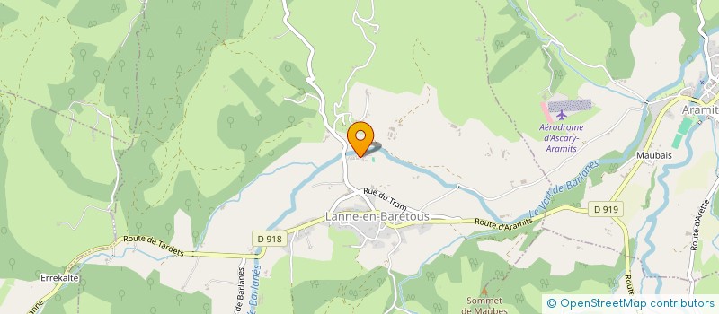 localisation de l'entreprise MONSIEUR STEPHANE POUYADE-REBIERE  LANNE-EN-BARETOUS