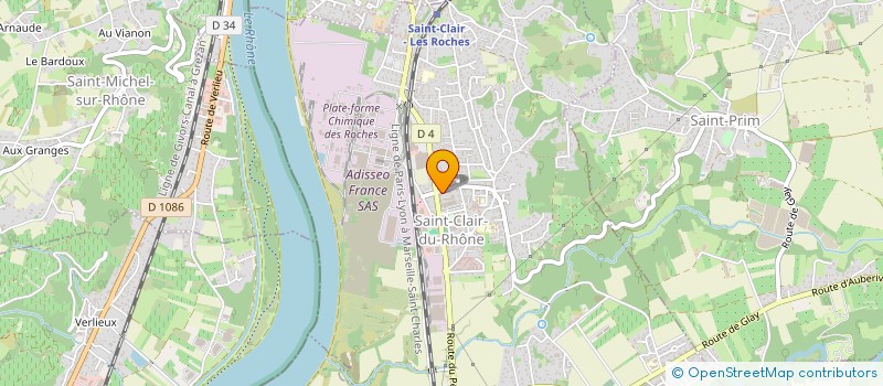 localisation de l'entreprise MONSIEUR STEPHANE PRIETO  SAINT-CLAIR-DU-RHONE