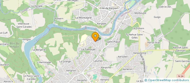 localisation de l'entreprise MONSIEUR STEPHANE RAIMBAUD  HENNEBONT