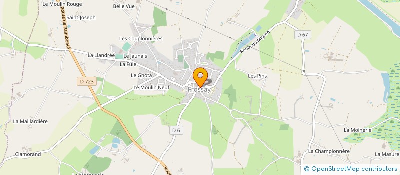localisation de l'entreprise MONSIEUR STEPHANE RAIMBAULT à FROSSAY