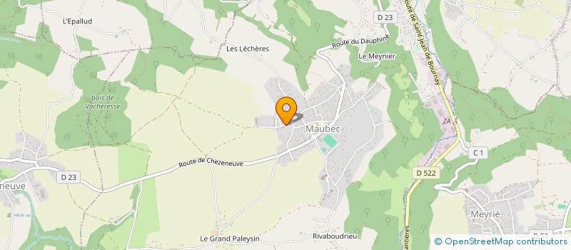 localisation de l'entreprise MONSIEUR STEPHANE RAJON  MAUBEC