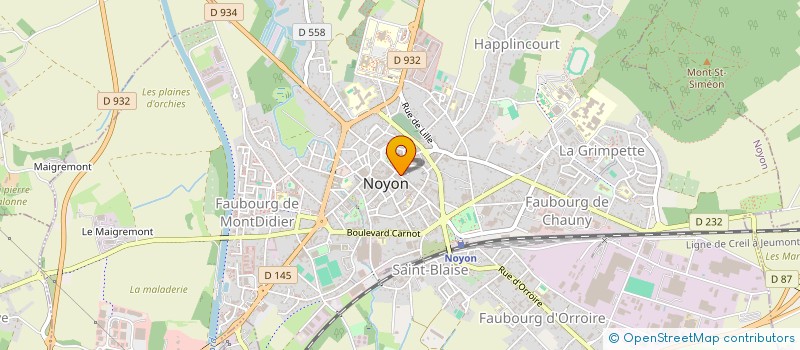 localisation de l'entreprise MONSIEUR STEPHANE ROULLIER à NOYON