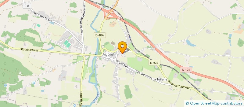 localisation de l'entreprise MONSIEUR STEPHANE SABATHIE  AUBIET