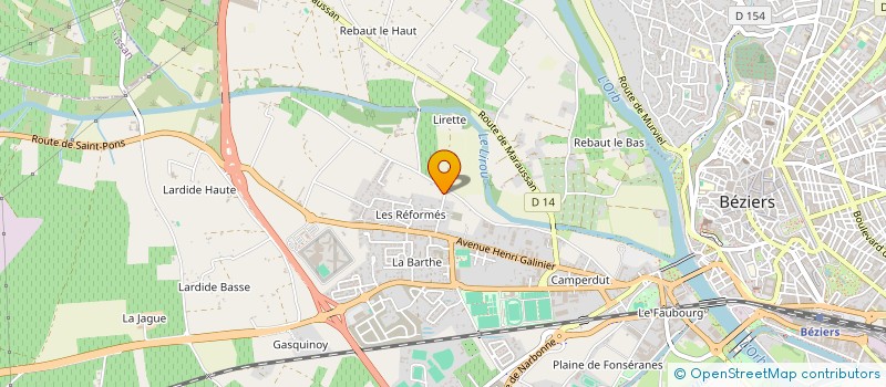 localisation de l'entreprise MONSIEUR STEPHANE SINOLLOSA  BEZIERS