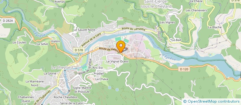 localisation de l'entreprise MONSIEUR STEPHANE TEYSSIER  LE CHEYLARD