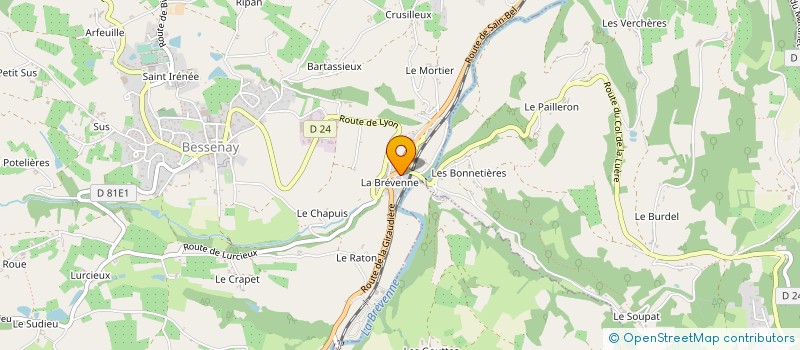 localisation de l'entreprise MONSIEUR STEPHANE THIZY  COURZIEU