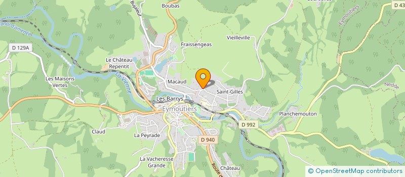 localisation de l'entreprise MONSIEUR STEPHANE THOMAS à EYMOUTIERS